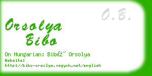 orsolya bibo business card